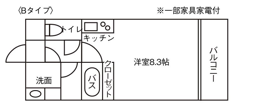 Uni E’terna盛岡中央通の間取り図