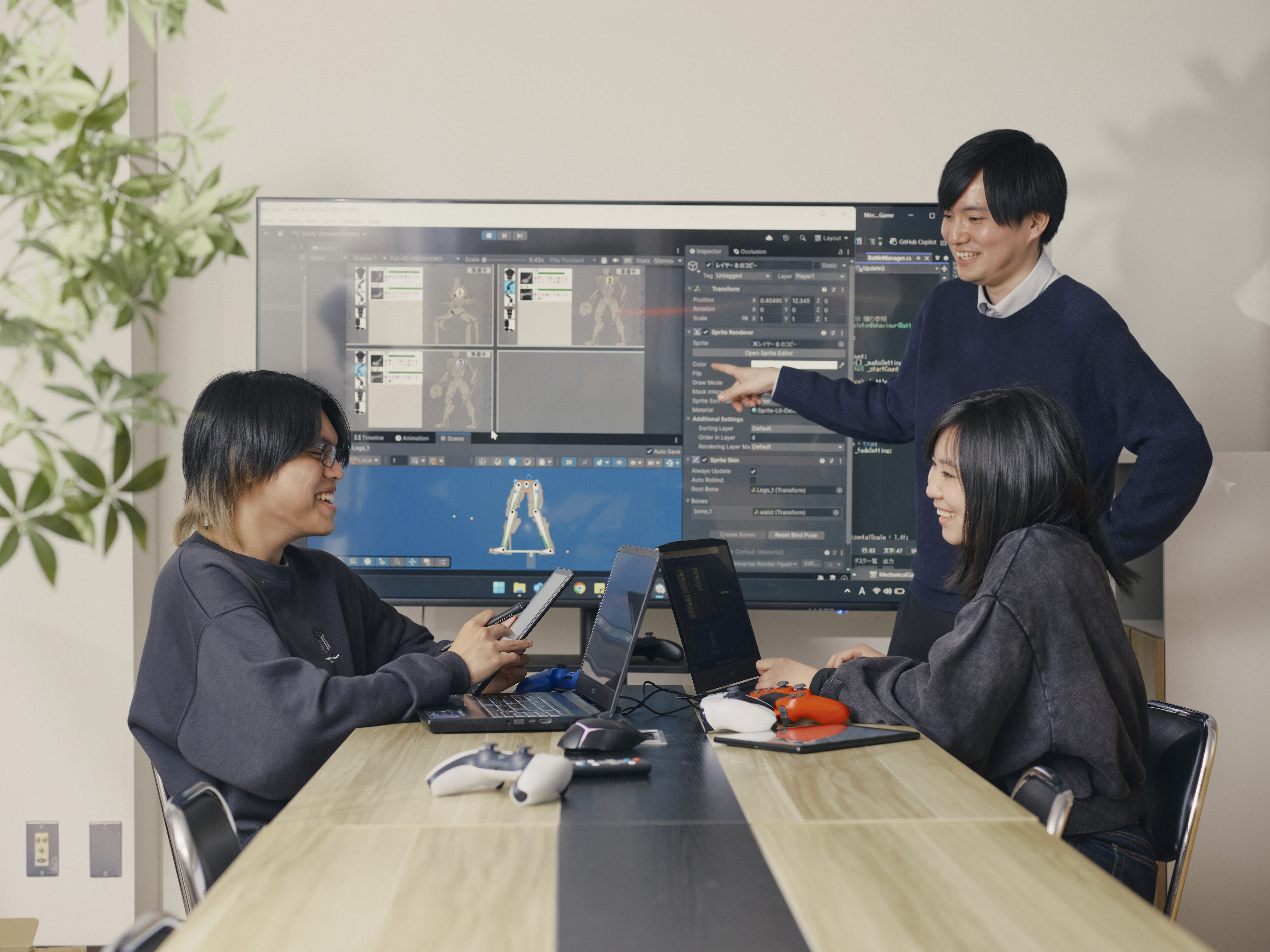 ゲームクリエイター専攻の授業風景