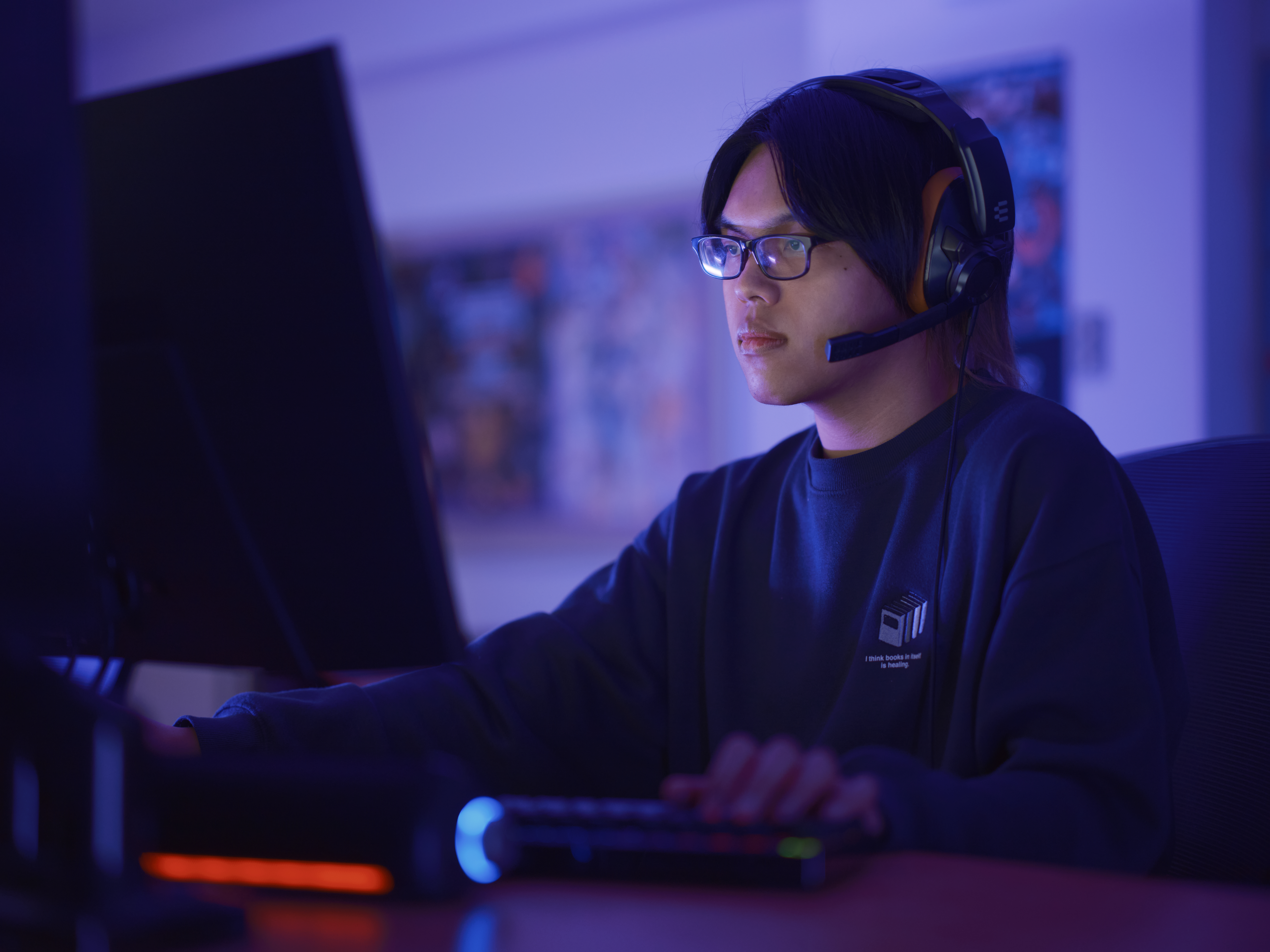 eスポーツ専攻の授業風景